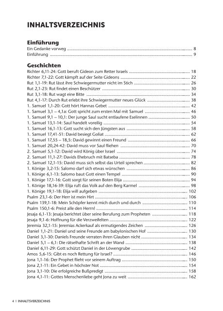 Inhaltsverzeichnis Die Methodenbibel AT – Von Richter bis Jona 9783866872981