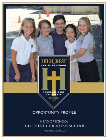 Hillcrest Christian School Head of School Opportunity Profile