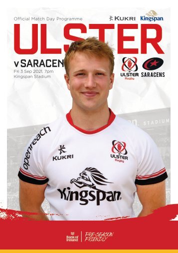 Ulster Rugby - Match Day Programme - Pre-season v Saracens