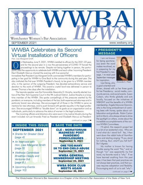 WWBA September 2021 Newsletter