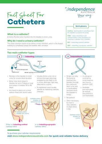 Fact Sheet for Catheters