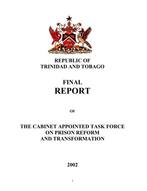 Task Force Report - Trinidad &amp; Tobago Prison Service