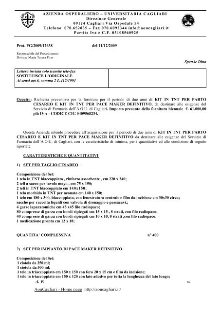 Lettera di invito [file.pdf] - AouCagliari