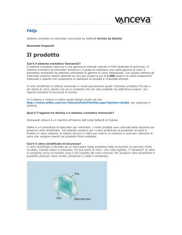 Il prodotto - Saflex.com