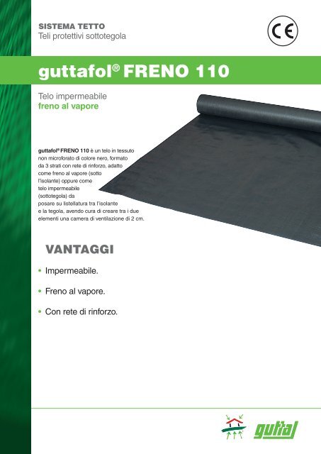 guttafol® FRENO 110 Dati tecnici