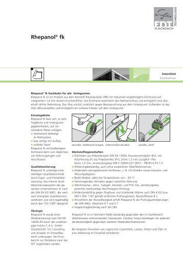 Rhepanol® fk Daten und Lieferformen - FDT