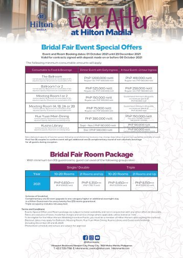 2021 Hilton Manila Bridal Fair Exclusive