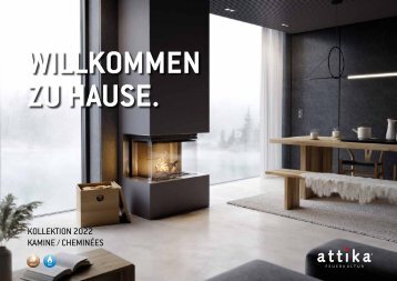 Attika Katalog : Kamine / Cheminées Holz & Gas 2022