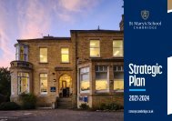 St Mary's School, Cambridge - Strategic Plan 2021-2024