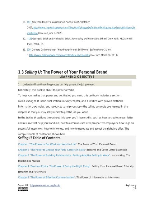 The Power of Selling, 2010a