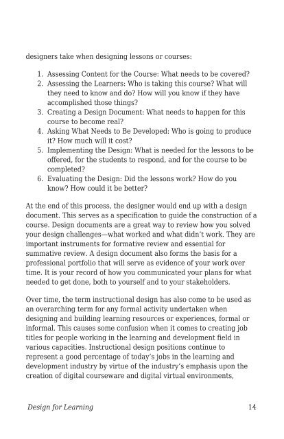 Design for Learning- Principles, Processes, and Praxis, 2021a