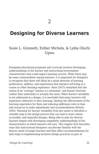 Design for Learning- Principles, Processes, and Praxis, 2021a