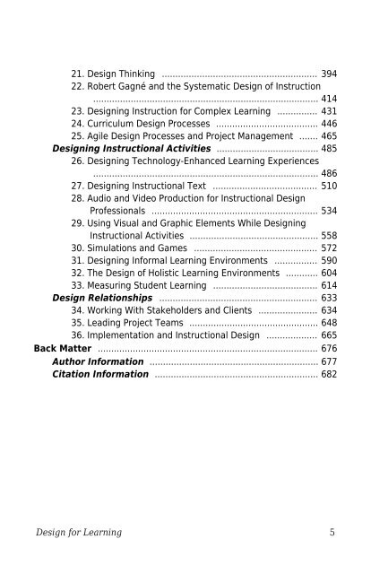 Design for Learning- Principles, Processes, and Praxis, 2021a