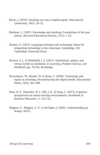 Design for Learning- Principles, Processes, and Praxis, 2021a