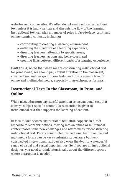 Design for Learning- Principles, Processes, and Praxis, 2021a
