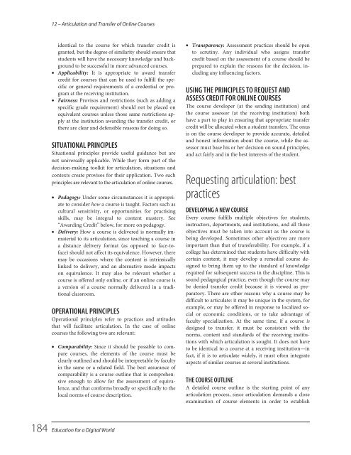 Education for a Digital World Advice, Guidelines and Effective Practice from Around Globe, 2008a