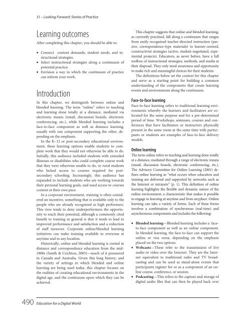 Education for a Digital World Advice, Guidelines and Effective Practice from Around Globe, 2008a