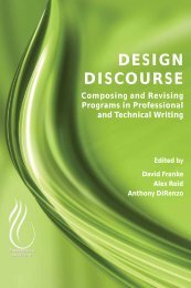 Design Discourse- Composing and Revising Programs in Professional and Technical Writing, 2010a