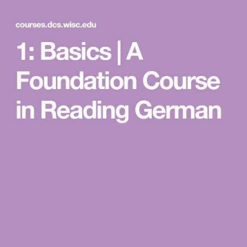 A Foundation Course in Reading German, 2017a