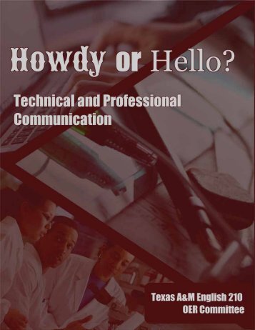 Howdy or Hello Technical and Business Communications - Revised Pilot Edition, 2021a