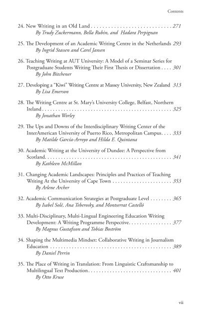 Writing Programs Worldwide - Profiles of Academic Writing in Many Places, 2012a