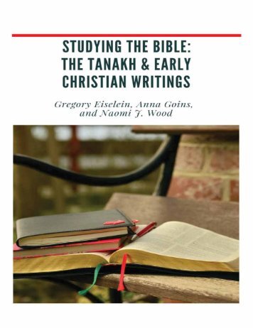 Studying the Bible- The Tanakh and Early Christian Writings, 2019a