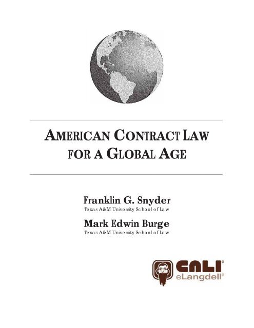American Contract Law for a Global Age, 2017a
