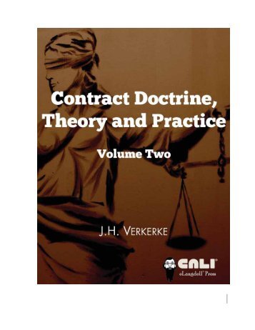 Contract Doctrine, Theory & Practice - Volume 2, 2012a