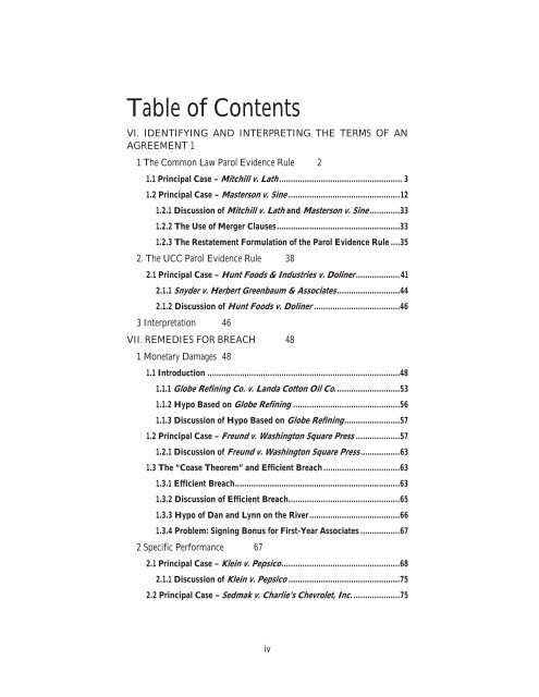 Contract Doctrine, Theory & Practice Volume 3, 2012a