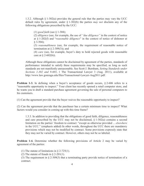 Sales and Leases - A Problem-based Approach, 2016a