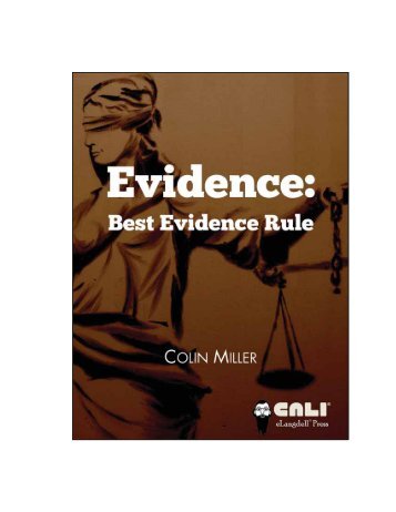 Evidence - Best Evidence Rule, 2012a