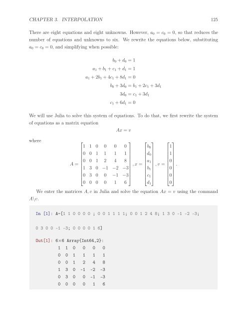 First Semester in Numerical Analysis with Julia, 2020a