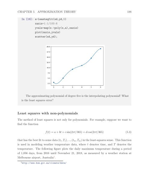 First Semester in Numerical Analysis with Julia, 2020a