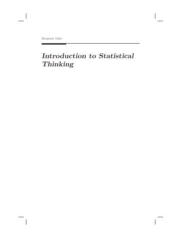 Introduction to Statistical Thinking, 2010a