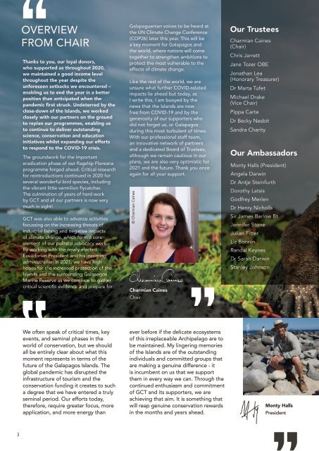 2020 Impact report 2020 - Galapagos Conservation Trust