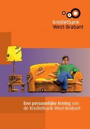 Een persoonlijke lening van de Kredietbank West-Brabant