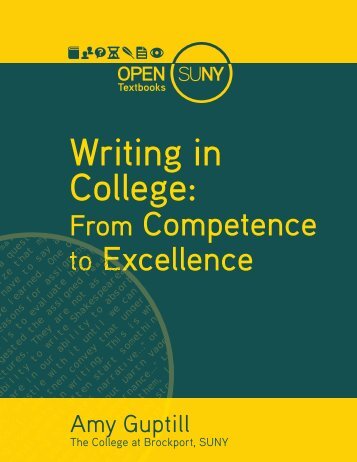Writing In College- From Competence to Excellence, 2016a