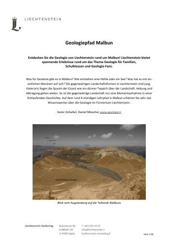 Geologiepfad in Malbun