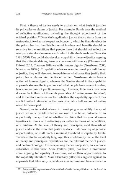 Wellbeing, Freedom and Social Justice The Capability Approach Re-Examined, 2017a