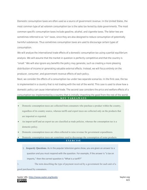 International Trade - Theory and Policy, 2010a