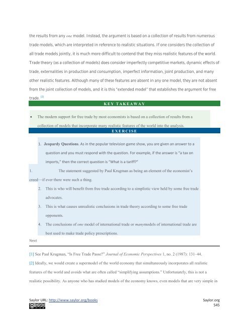 International Trade - Theory and Policy, 2010a