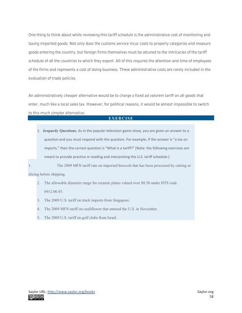 International Trade - Theory and Policy, 2010a