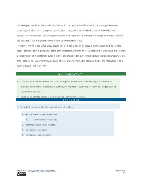 International Trade - Theory and Policy, 2010a