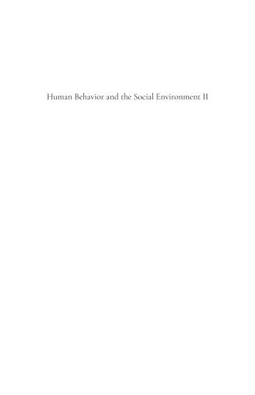 Human Behavior and the Social Environment II, 2020a