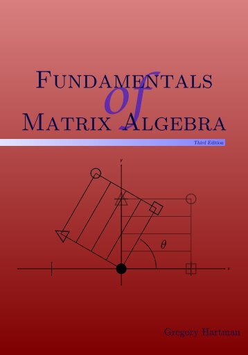 Fundamentals of Matrix Algebra, 2011a