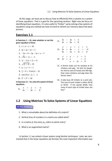 Fundamentals of Matrix Algebra, 2011a