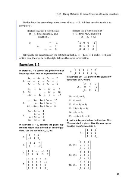 Fundamentals of Matrix Algebra, 2011a