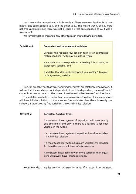 Fundamentals of Matrix Algebra, 2011a