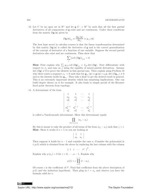 Linear Algebra, Theory And Applications, 2012a