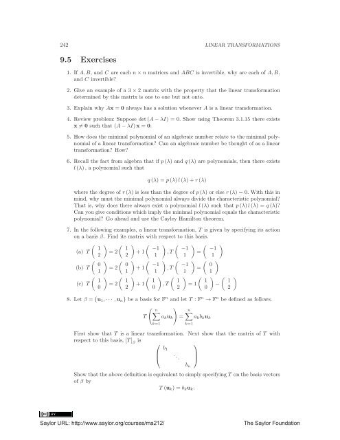 Linear Algebra, Theory And Applications, 2012a